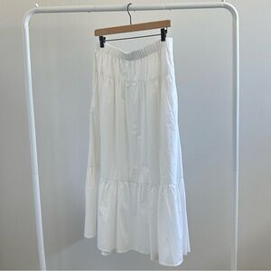 Abercrombie & Fitch Poplin Tiered Maxi Skirt